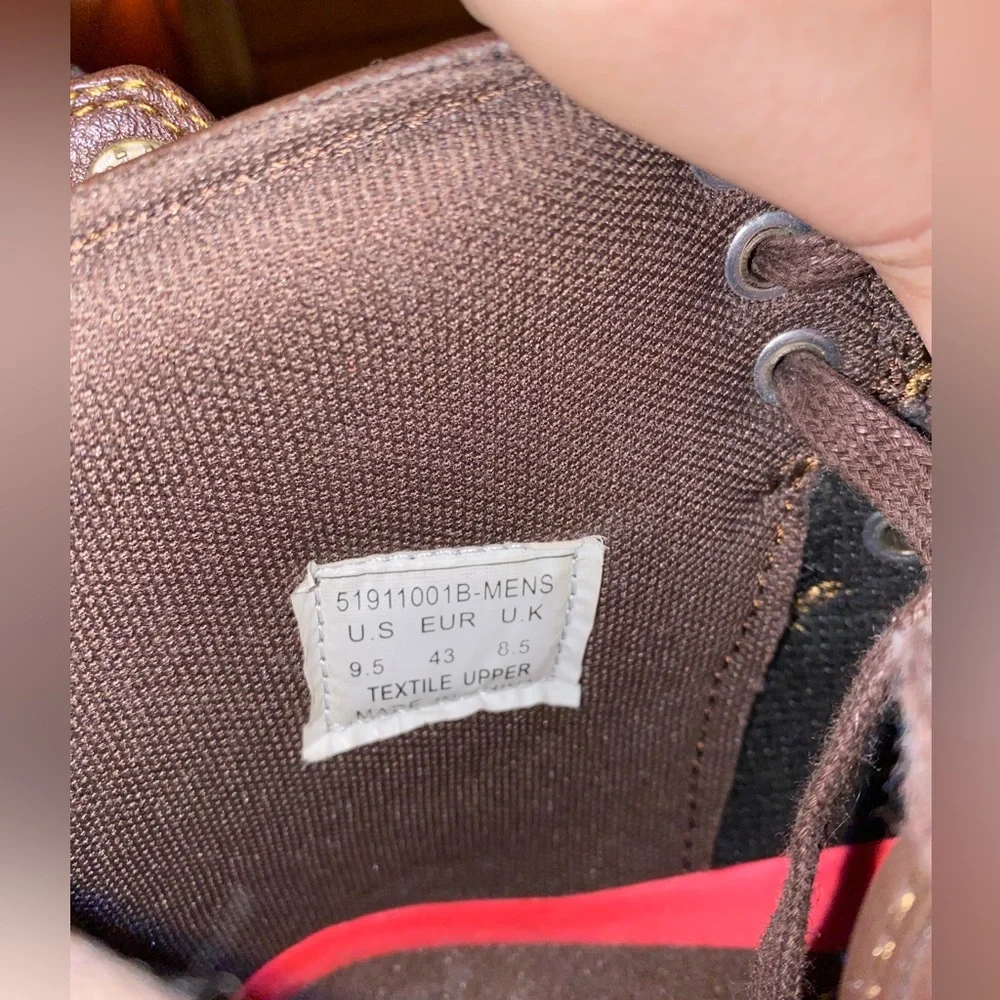 Mens Levi’s 501 Brown Faux Leather Mid Shoes Size 9.5(10) - Picture 4 of 5